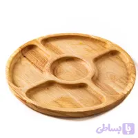 اردوخوری چوبی 5 خانه مدل PGT گرد، از جنس چوب رابروود، آبگریز، مناسب شستشو با دست