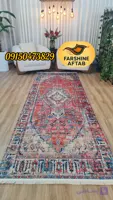 فرشینه آفتاب فرش راهرو و کناره کدM242مخمل شانل ترک استپدار
