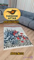 فرشینه فانتزی فرشینه آفتاب کد M235مخمل شانل ترک استپدار