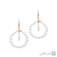 گوشواره حلقه‌ای مرواریدی کلاسیک و مدرن | برند خط هنر ✨