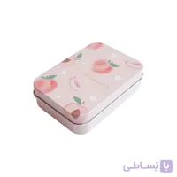 جعبه فلزی جاکارتی طرح هلو | باکس اکسسوری خط هنر ✨