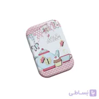 قوطی فلزی جا آدامسی طرح قوری و فنجان صورتی G012