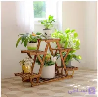 استند گل چوبی روسین مدل هشتی