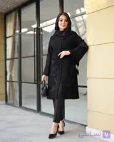 مانتو مجلسی سایز بزرگ مخمل دوزی آتوسا