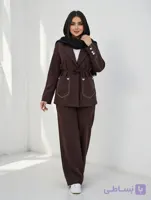 ست کت و شلوار دکمه قلبی تیام
