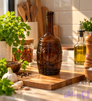 بطری بشکه ای قهوه ای