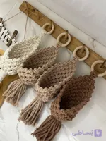 اویز مکرومه رنگ سفید