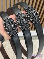 کمربند مشکی سگک کروم هارتز 0006