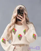 کراپ بافت وارداتی برجسته اکرولیک ضد حساسیت ترند و مزونی مدل بستنی