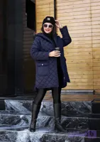 کاپشن بلند مموری آستردار و پشم شیشه گرم بالا مدل سارن
