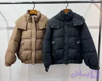 کاپشن کلاه دار پایین کش دار دخترانه و زنانه کد9886h0607