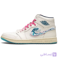 کفش کتونی نایک ایر جردن ساقدار گلف ان آر جی گلدوزی موج Nike Air Jordan 1 Golf NRG 2 Michelle Wie West Aloha