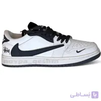 کفش کتونی نایک ایر جردن وان لو تراویس اسکات استاسی Nike Air Jordan 1 Low Travis Scott x Stussy