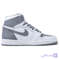 کفش کتونی نایک ایر جردن 1 ساقدار استیل طوسی سفید ‘Nike Air Jordan 1 Retro High OG ‘Stealth