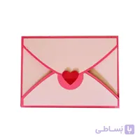 جعبه هدیه طرح پاکت نامه مدل قلب