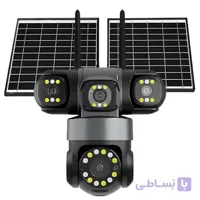 دوربین مینی اسپیددام سولار سیمکارتی3لنز v612سرور داخلی 2 پنل باطری دار