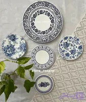 ست دیوارکوب ۵ عددی سفید و آبی طرح قلم آبی