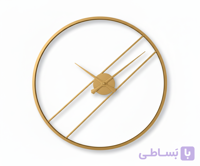 ساعت دیواری فلزی وتوری کد H/116 رنگ مشکی/ طلایی