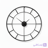 ساعت دیواری طرح مربع کد H/110 رنگ طلایی/نقره ای ،اندازه60 سانتی متر