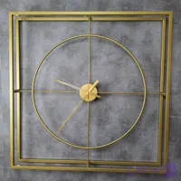 ساعت دیواری مربعی کد H/134 رنگ مشکی/ سفید