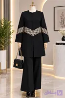 مانتو نوار طلایی