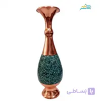 خرید، قیمت و مشخصات گلدان فیروزه کوبی مدل موشکی کد۱۰۱۲ جنس مرغوب نیشابور با کیفیت بالا | هنرظریف