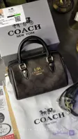کیف برند کوچ چرم مشکی قهوه ای زنانه فول پک مستر کوالیتی