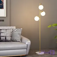 آباژور ایستاده فلزی مدل سه حباب کروی