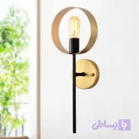 چراغ دیوارکوب فلزی مدل حلقه طلایی
