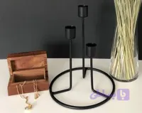 جاشمعی سه شعله مدرن مدل شاخه و دایره