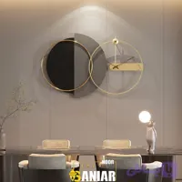 ساعت دیواری تلفیق چوب و فلز