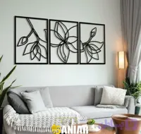 تابلو دیواری ست سه تیکه گل بهاری