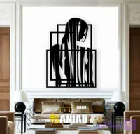 تابلو دیواری فلزی لیزری طرح چهره زن | دکور مینیمال و هنری