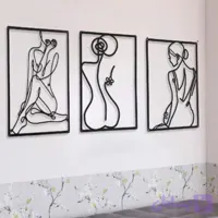 تابلو دیواری فلزی سه‌تکه لاین آرت؛ هنر مینیمال با جلوه‌ای مدرن و خاص