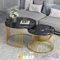 میز عسلی دو تیکه مدرن با رویه MDFطرح سنگ (M۷۱۳
