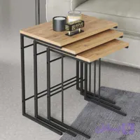 میز عسلی کنار مبلی فلزی با رویه ی MDF(M705)
