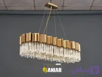لوستر کانتری کریستالی لوکس - نورپردازی خیره‌کننده برای بالای کانتر آشپزخانه و جزیره