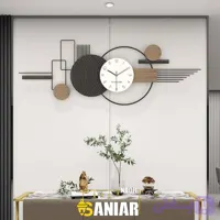 ساعت دیواری تلفیق چوب و فلز ۱۱۰ سانتی‌متری | طراحی لوکس، کیفیت ممتاز