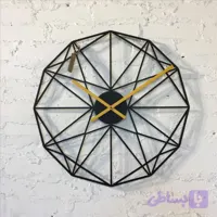.ساعت دیواری فلزی مدرن طرح خطوط متقاطع