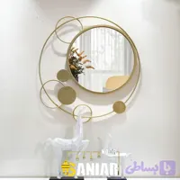 آینه گرد فلزی با طراحی مینیمال و شیک(E112)( فریم آینه قیمت آینه کسر شده )