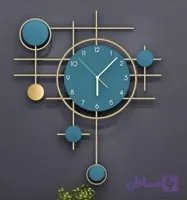 ساعت دیواری فلزی مدرن طرح حلقه‌ای
