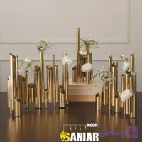 ست جاشمعی مدرن فلزی
