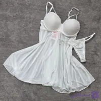 لباس خواب کاپدار سفید سایز 85 90
