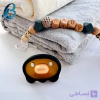 پستانک ارتودنسی تمام سیلیکونی بی بی کرون تک(مشکی/سفید)
