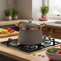 دیگ سنگی دسته مس مدل تابش