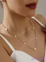 گردنی زنانه استیل طرح گل