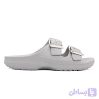 صندل کراکس باکل طوسی نقره‌ای زنانه | Crocs Buckle Sandal