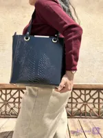 کیف زنانه دستی مشکی بزرگ جنس ورنی خارجی سایز ۲۶×۳۲