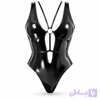 بادی چرمی ورنی زنانه ریژان رنگ مشکی براق کد405801