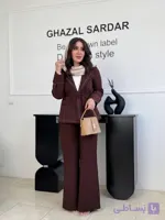 ست مانتو شلوار کتان کش ماران فری سایز